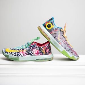Nike KD 6 What The Kevin Durant Men's Size 10 669809-500 - Pre Owned